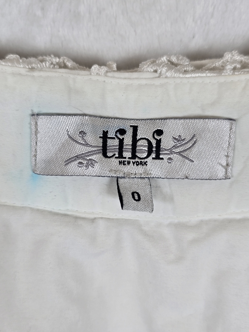 Tibi New York White Guipure Lace Medallion Crochet Cotton A-line Skirt Sz.0 - Picture 9 of 14